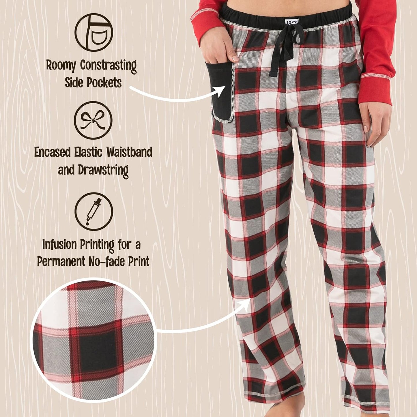 Women's Pajama Set: Stylish Long Sleeve Top and Coordinating Pants