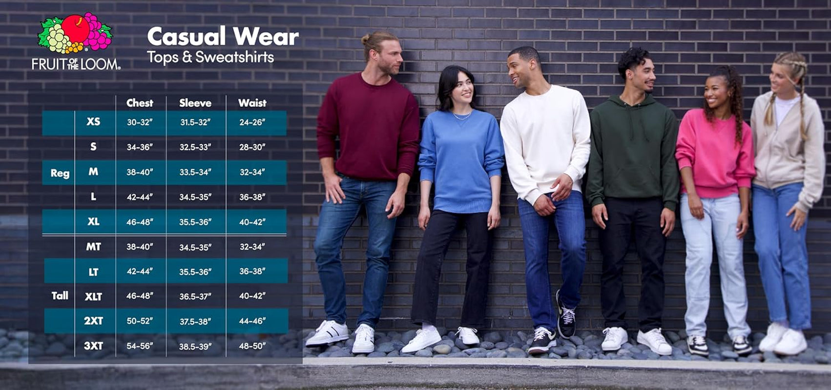 Men's Eversoft Fleece Crewneck Sweatshirts - Moisture-Wicking and Breathable, Available in Sizes S-4X